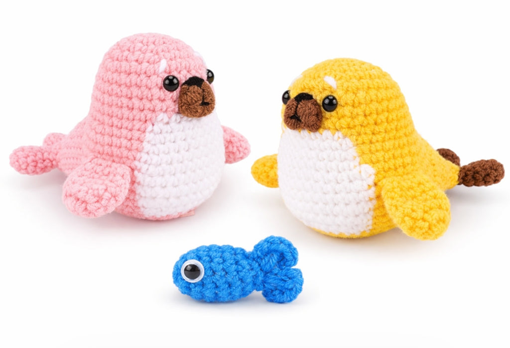 Seal Crochet Kit for Beginners, 2 Pack with Video Tutorial – TIKA