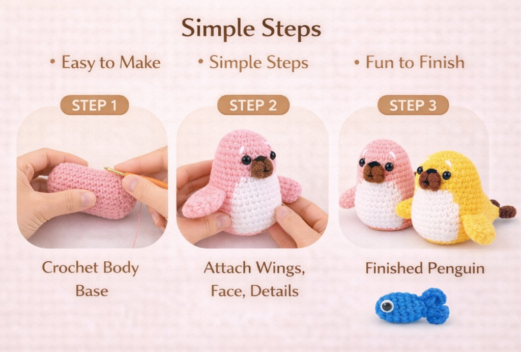 Seal Crochet Kit for Beginners, 2 Pack with Video Tutorial – TIKA