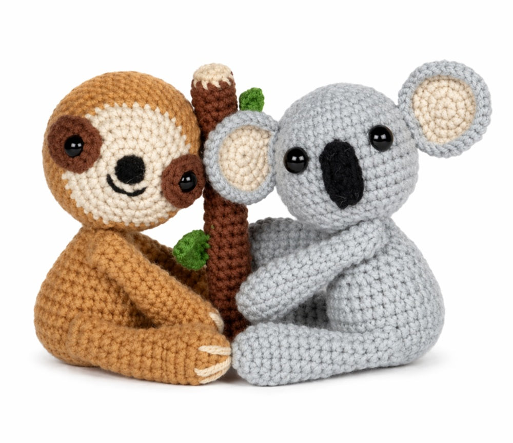 Sloth & Koala Crochet Kit for Beginners with Video Tutorial – TIKA