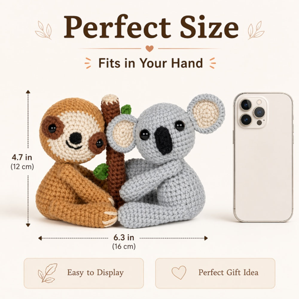 Sloth & Koala Crochet Kit for Beginners with Video Tutorial – TIKA