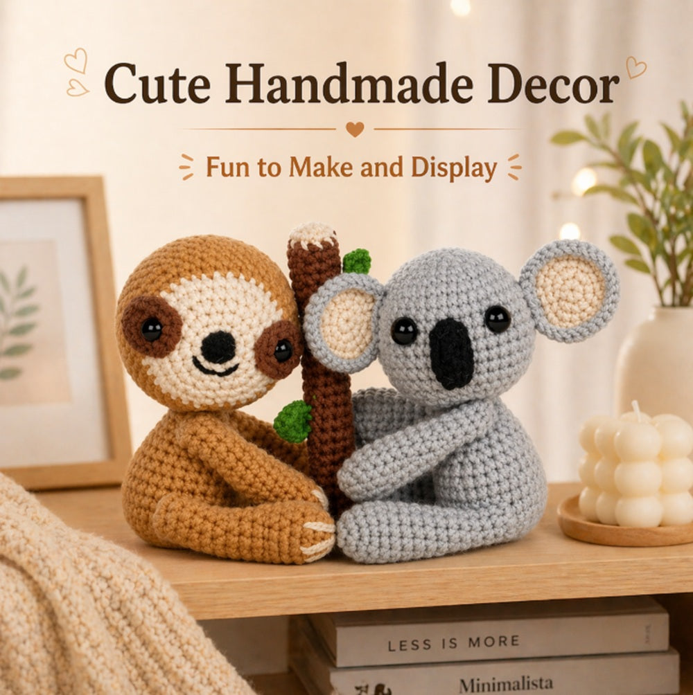 Sloth & Koala Crochet Kit for Beginners with Video Tutorial – TIKA