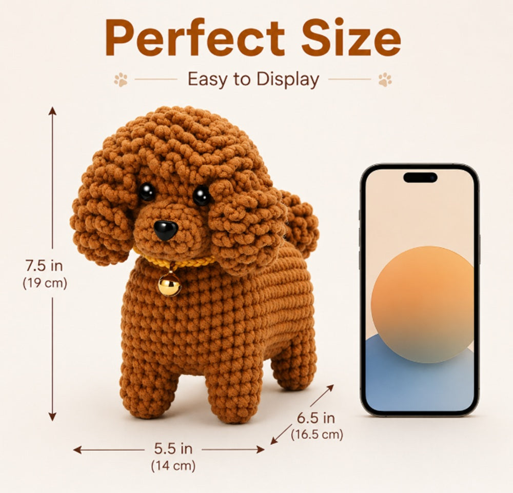 Teddy Puppy Crochet Kit for Beginners with Video Tutorial – TIKA