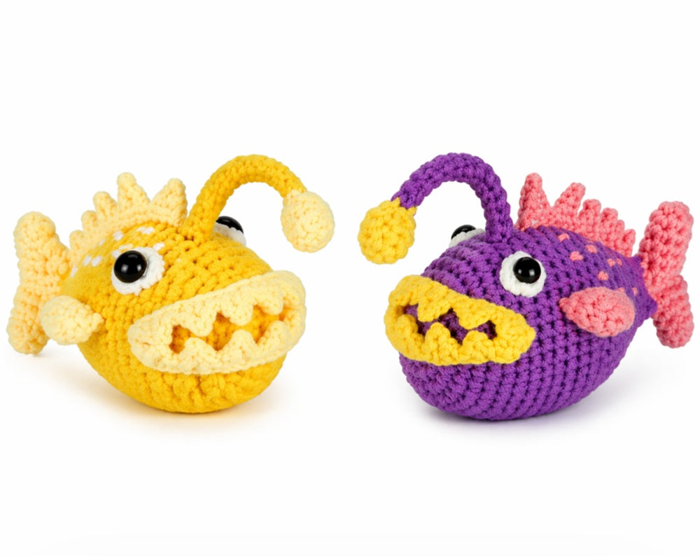 Anglerfish Crochet Kit for Beginners, 2 Pack with Video Tutorial – TIKA