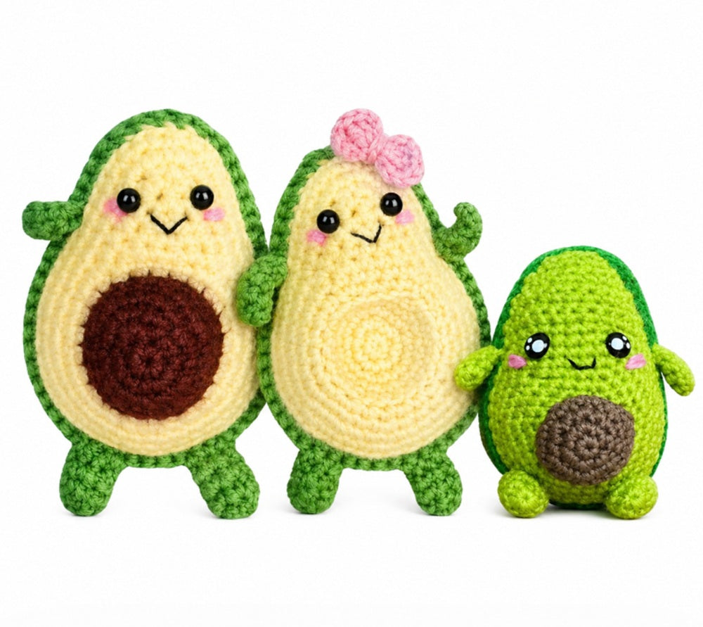 Avocado Family Crochet Kit for Beginners with Video Tutorial – TIKA