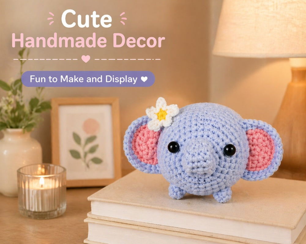 Elephant Crochet Kit for Beginners with Video Tutorial – TIKA