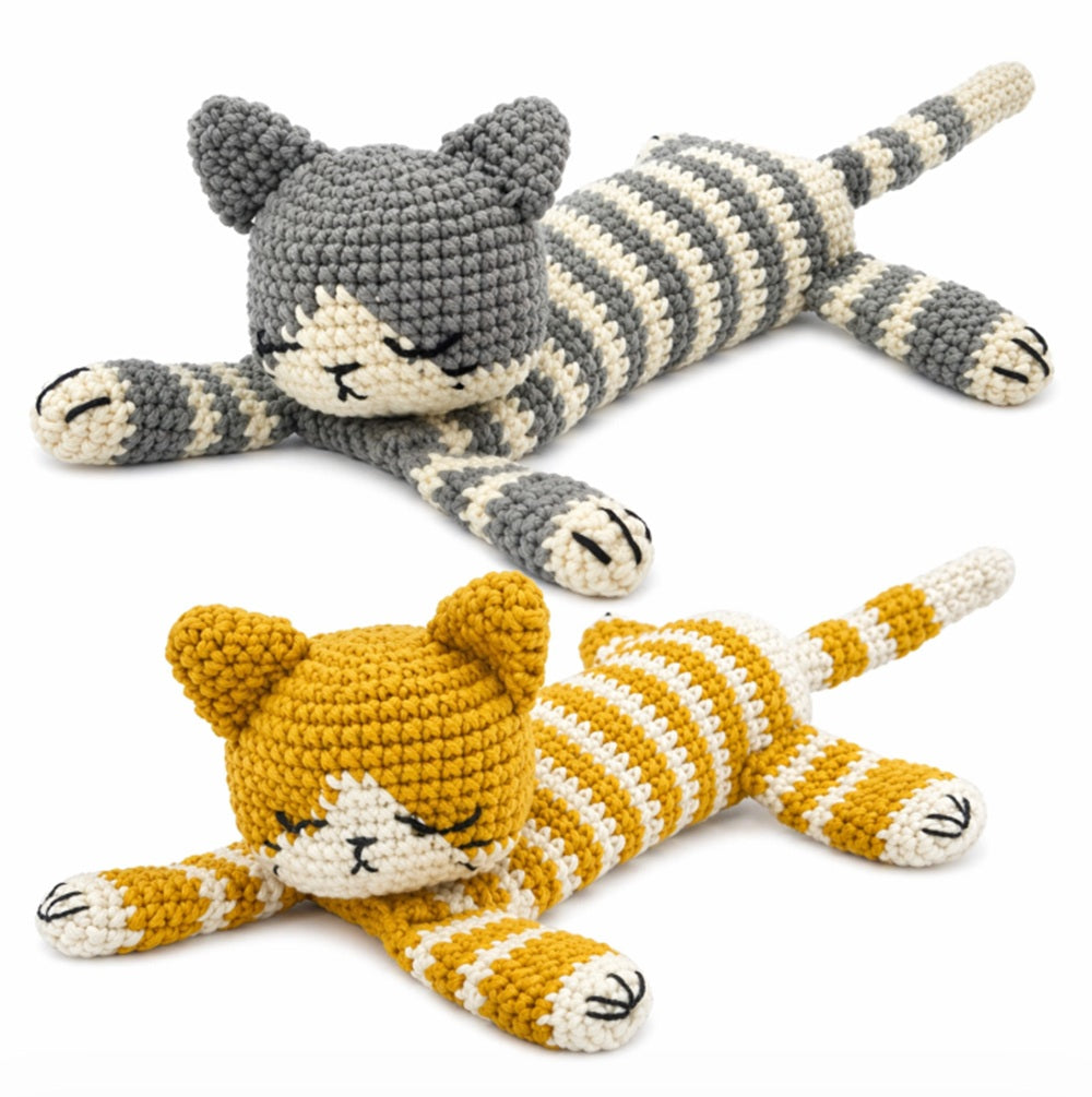 Sleeping Cat Crochet Kit for Beginners, 2 Pack with Video – TIKA