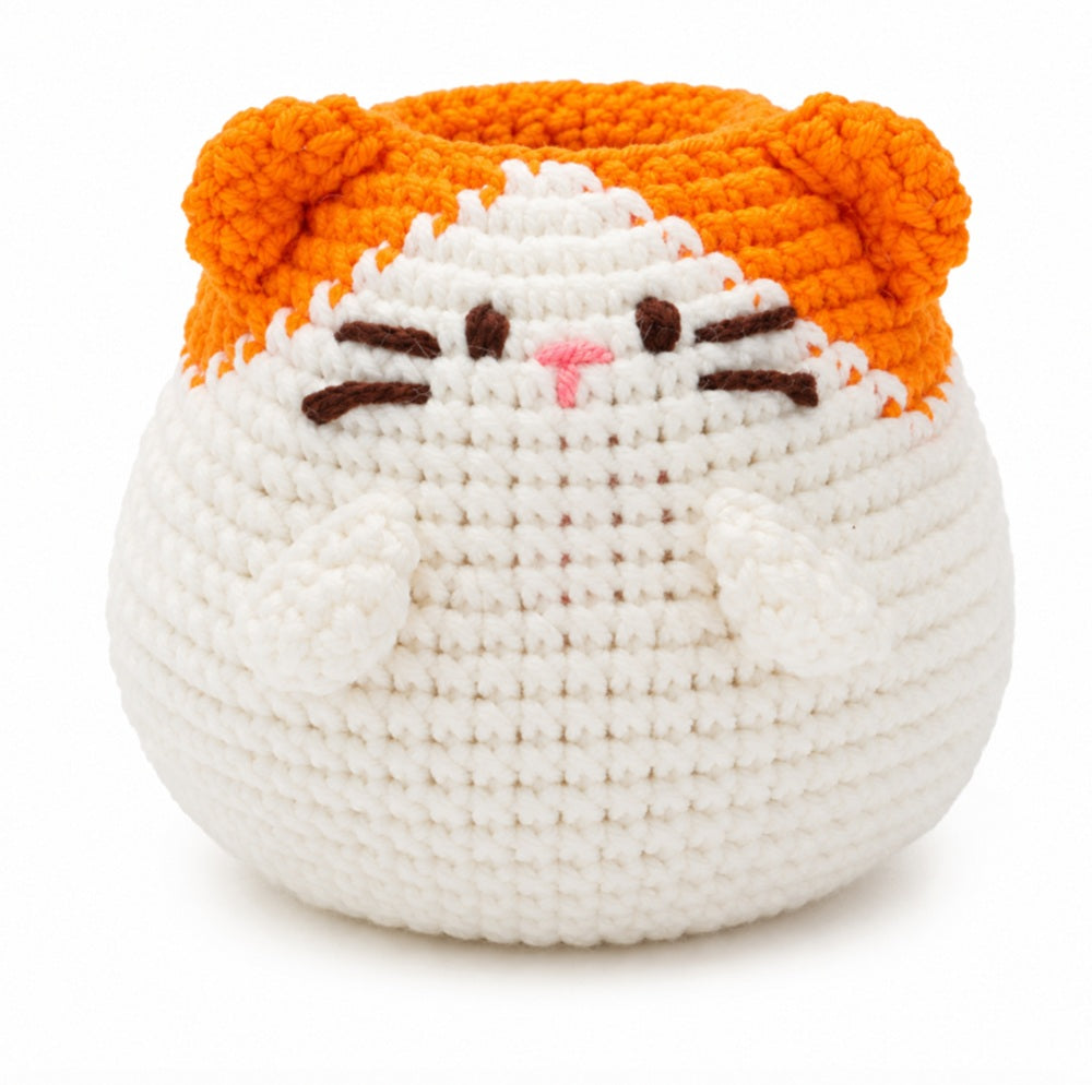 Cat Pen Holder Crochet Kit for Beginners with Video Tutorials – TIKA