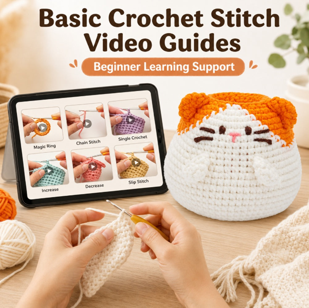 Cat Pen Holder Crochet Kit for Beginners with Video Tutorials – TIKA