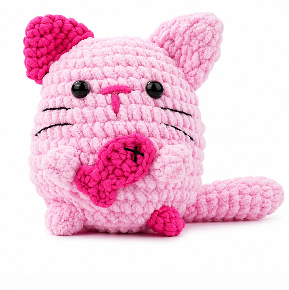 Cat Amigurumi Crochet Kit for Beginners with Video Tutorial – TIKA