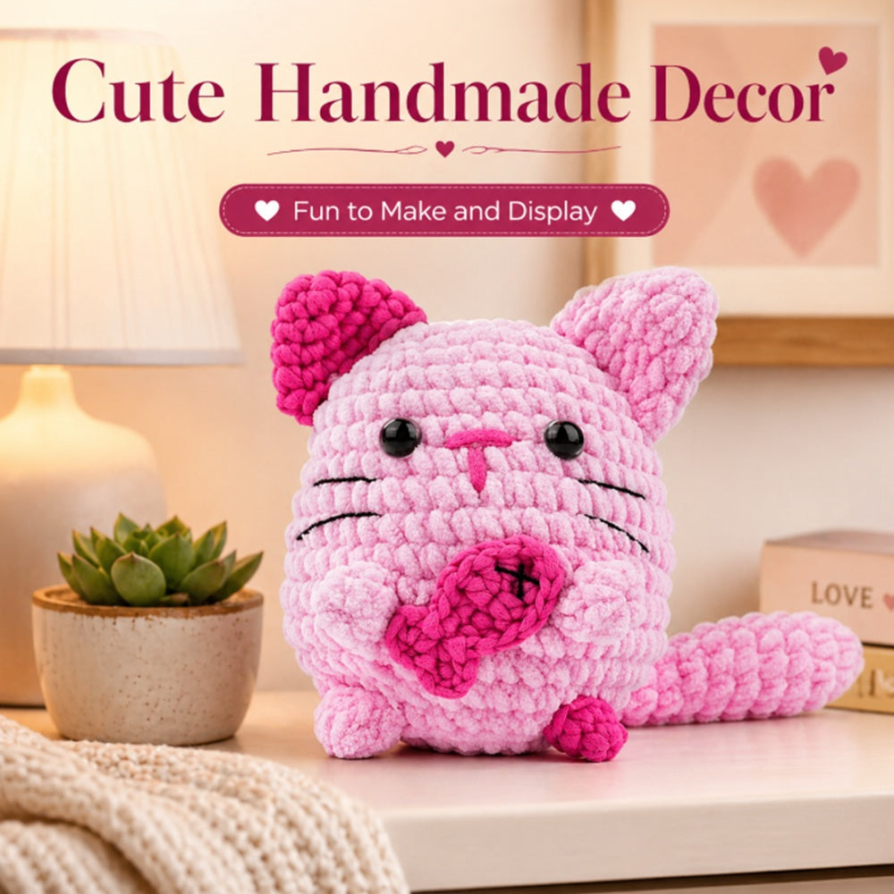 Cat Amigurumi Crochet Kit for Beginners with Video Tutorial – TIKA