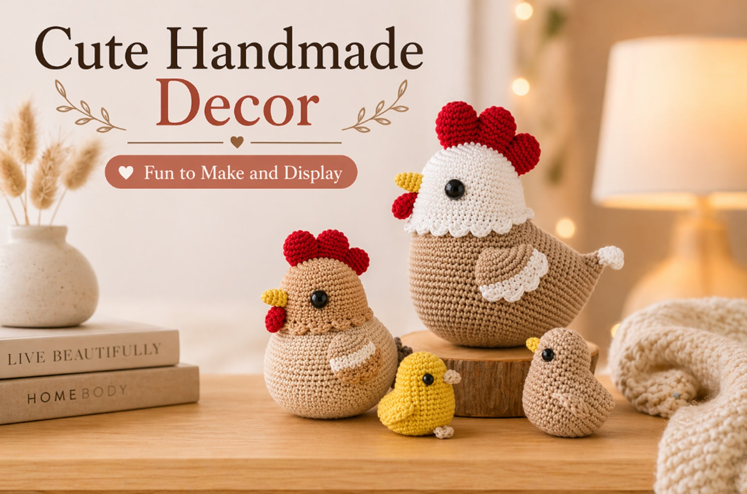 Chicken Crochet Kit for Beginners, 4 Pack Hen & Chick Set – TIKA