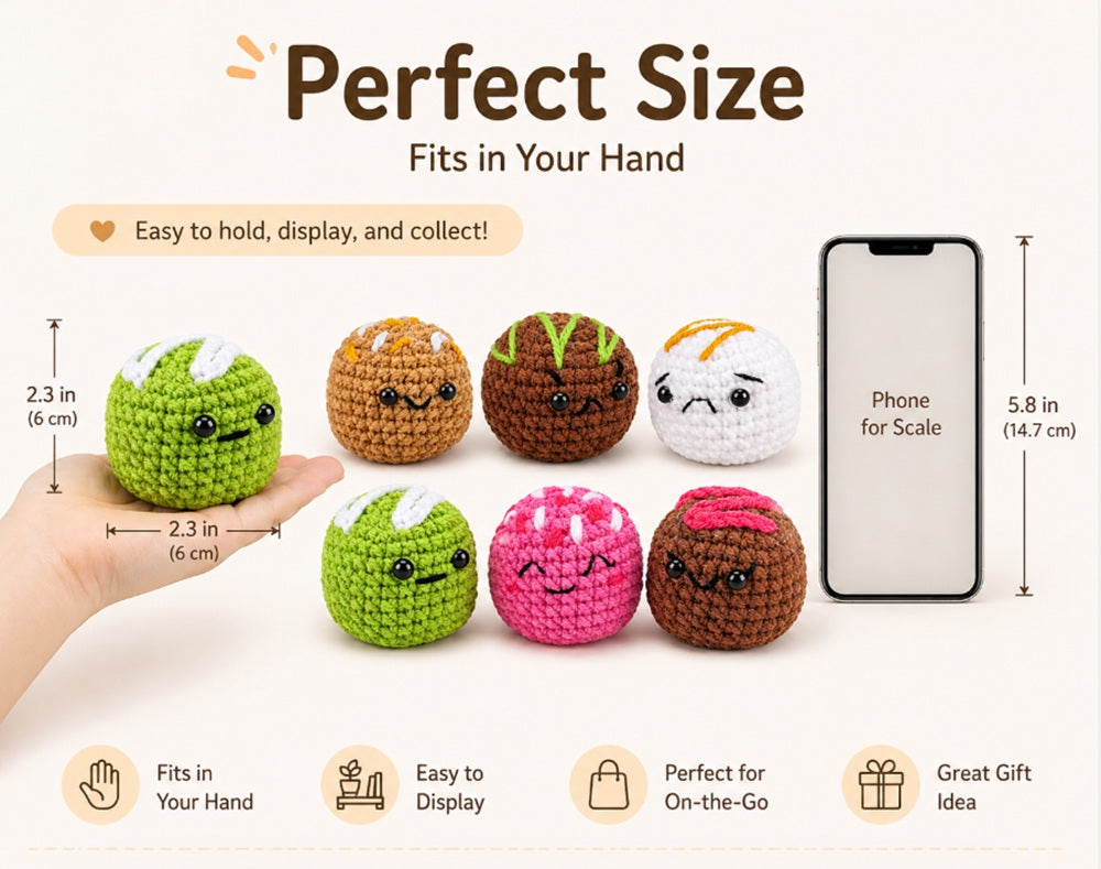 Chocolate Crochet Kit for Beginners, 6 Pack with Video Tutorial – TIKA
