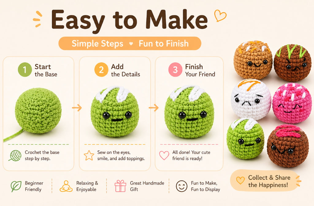 Chocolate Crochet Kit for Beginners, 6 Pack with Video Tutorial – TIKA