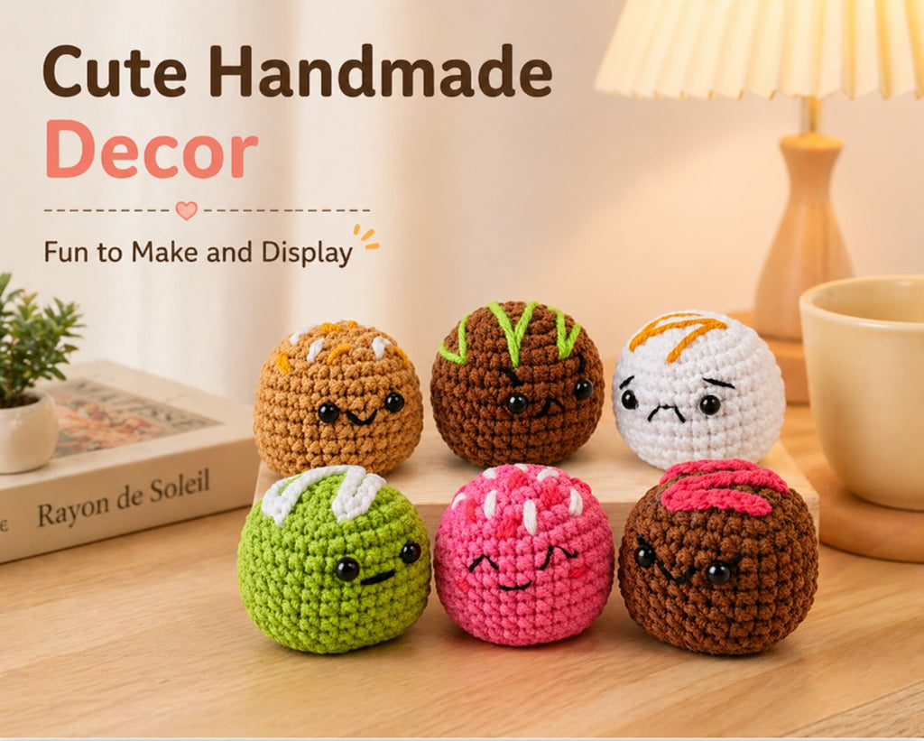 Chocolate Crochet Kit for Beginners, 6 Pack with Video Tutorial – TIKA