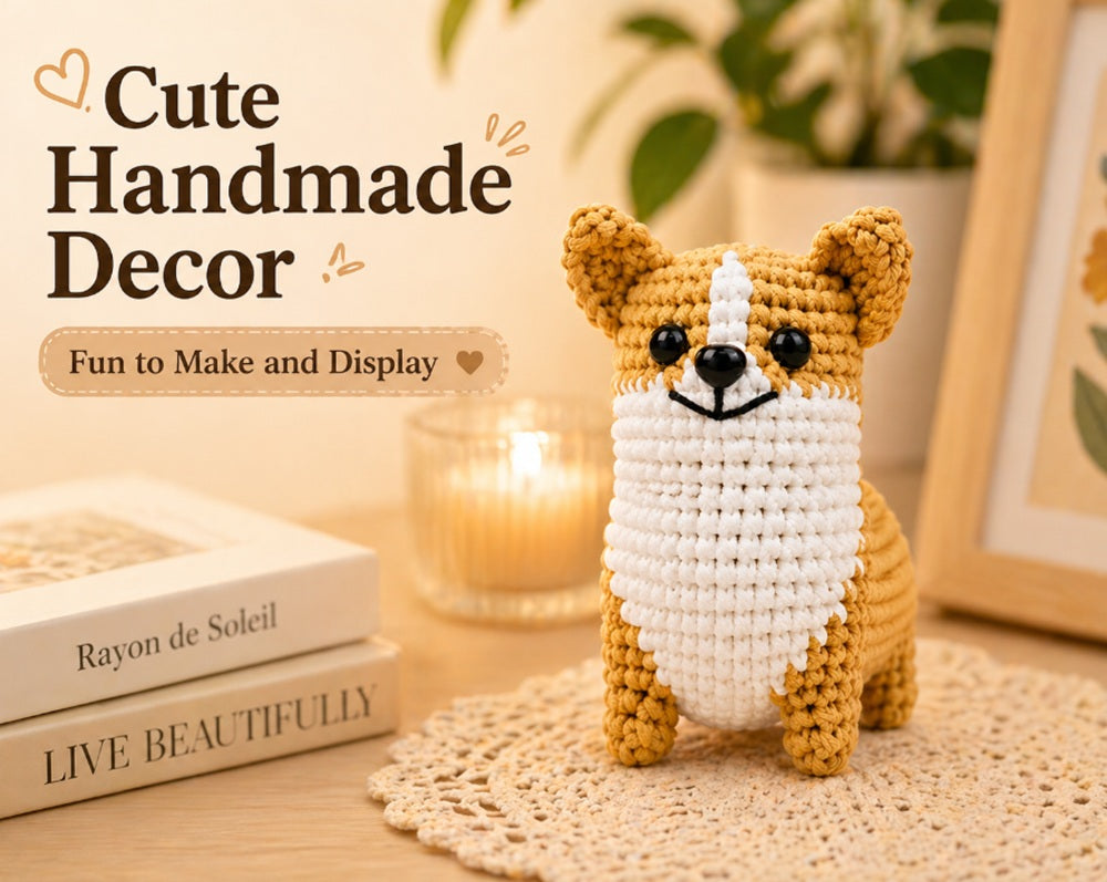 Corgi Dog Crochet Kit for Beginners with Video Tutorial – TIKA