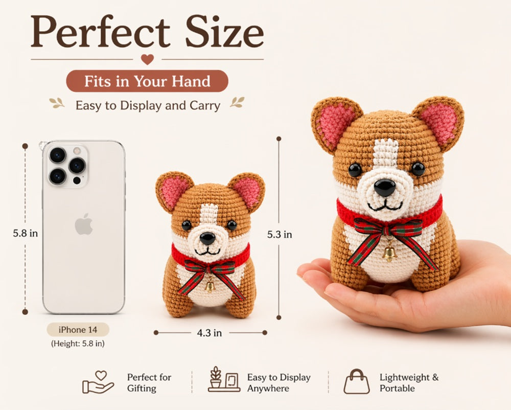 Corgi Dog Crochet Kit for Beginners with Video Tutorial – TIKA