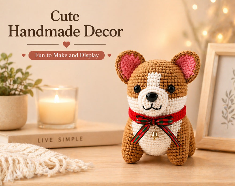Corgi Dog Crochet Kit for Beginners with Video Tutorial – TIKA