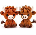Highland Cow Crochet Kit for Beginners, 2 Pack with Video – TIKA