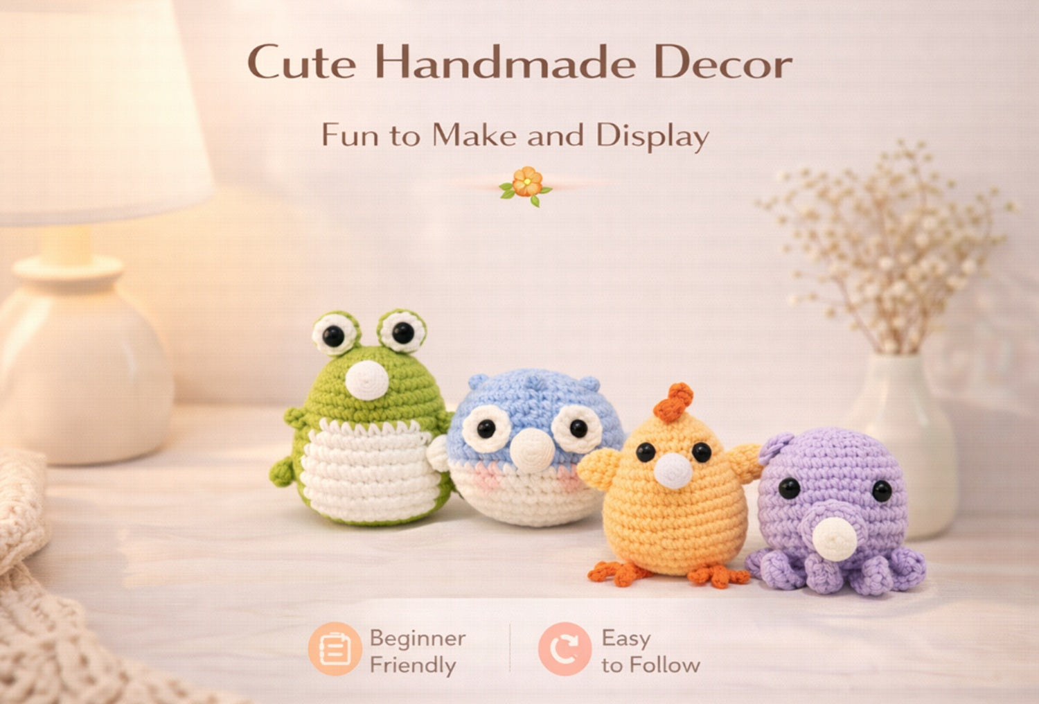 Animal Crochet Kit for Beginners, 4 Pack with Video Tutorial – TIKA