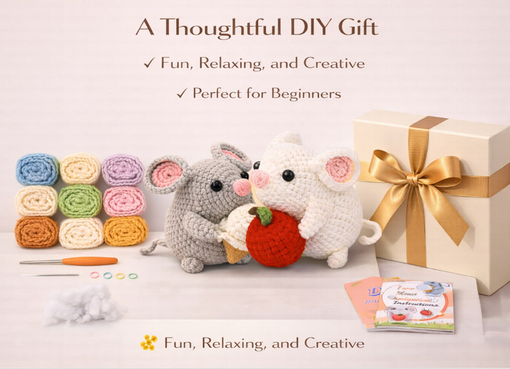 Hamster Family Crochet Kit for Beginners, 2 Pack with Video – TIKA