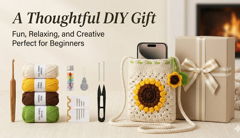Sunflower Phone Bag Crochet Kit for Beginners with Video – TIKA