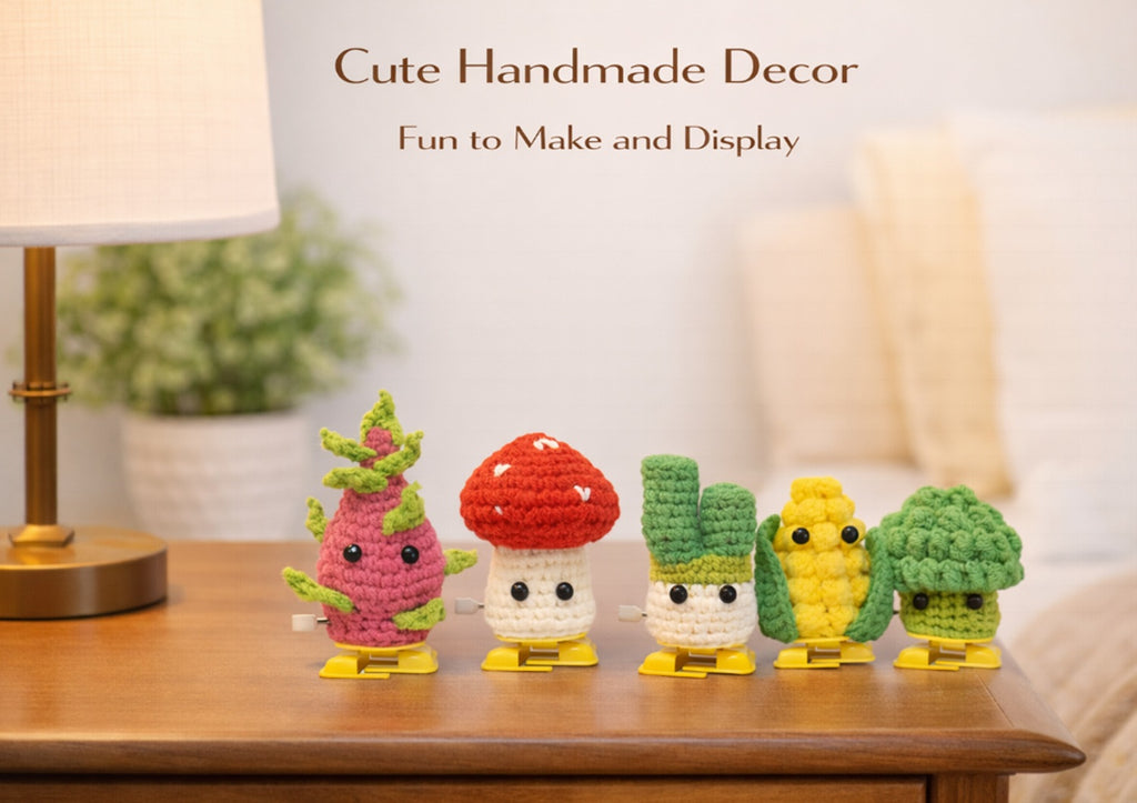 Vegetable Crochet Kit for Beginners, 5 Pack with Video Tutorial – TIKA