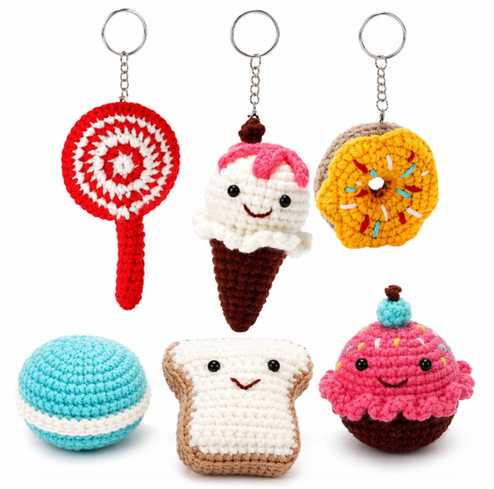 Dessert Crochet Kit for Beginners, 6 Pack with Video Tutorial – TIKA