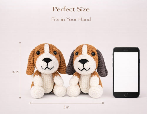Beagle Crochet Kit for Beginners, 2 Pack with Video Tutorial – TIKA