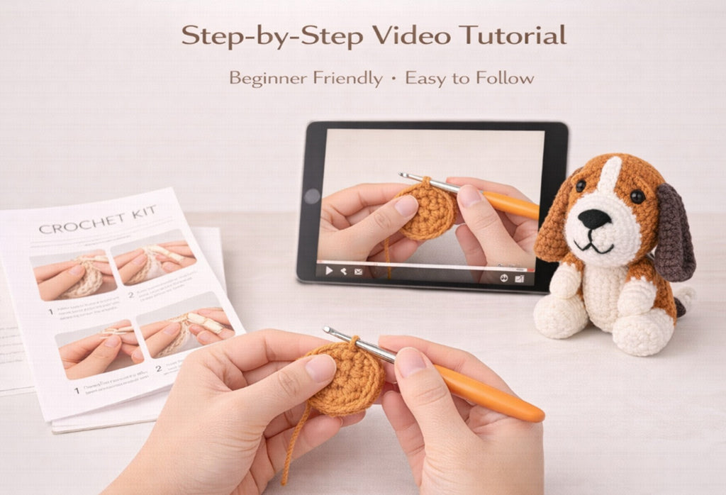 Beagle Crochet Kit for Beginners, 2 Pack with Video Tutorial – TIKA