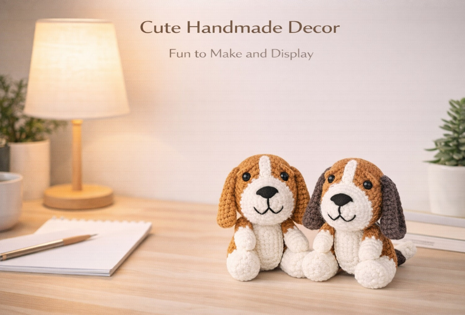 Beagle Crochet Kit for Beginners, 2 Pack with Video Tutorial – TIKA