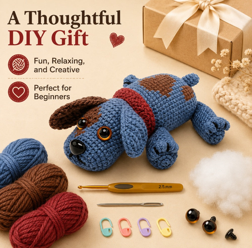 Dog Crochet Kit for Beginners with Video Tutorial – TIKA