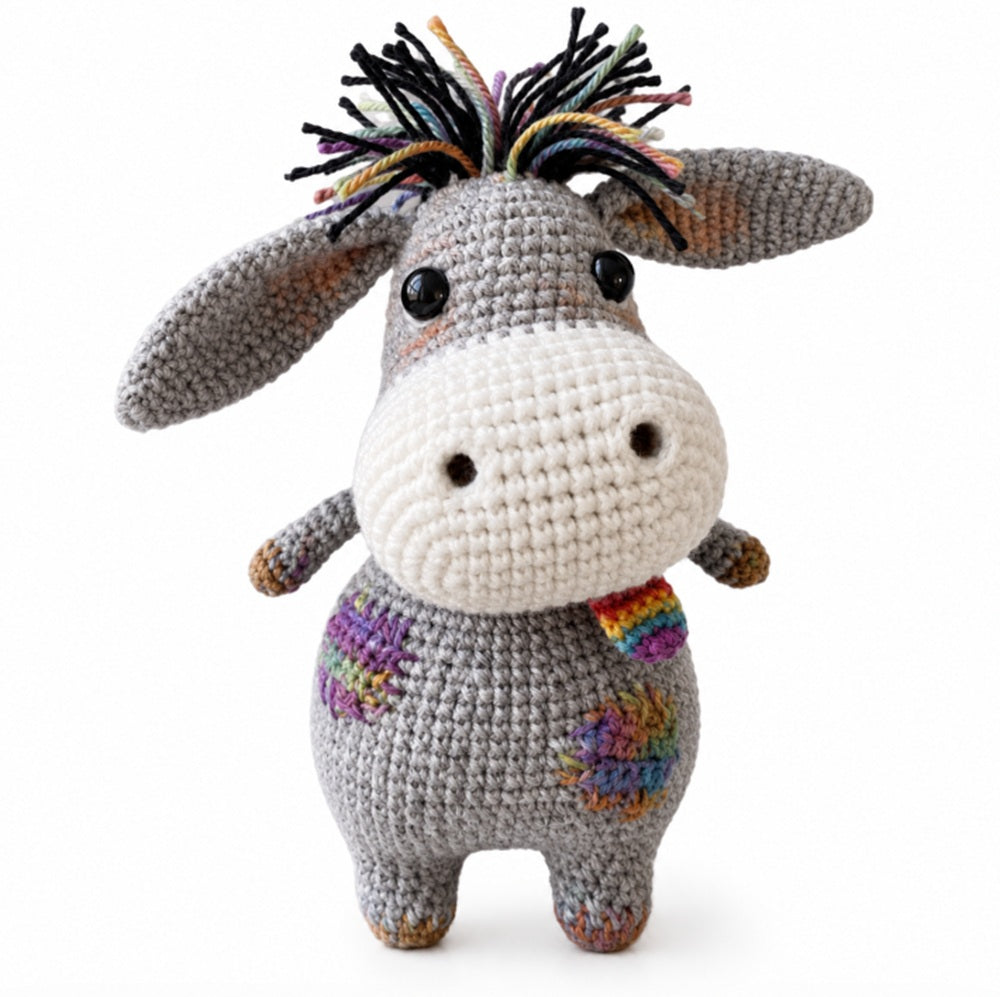 Donkey Crochet Kit for Beginners with Yarn, Hook & Video Tutorial – TIKA