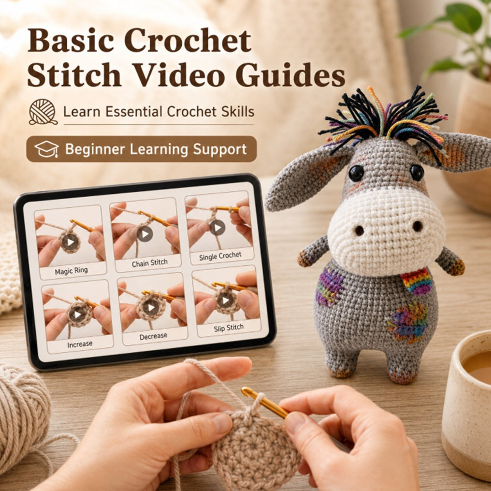 Donkey Crochet Kit for Beginners with Yarn, Hook & Video Tutorial – TIKA