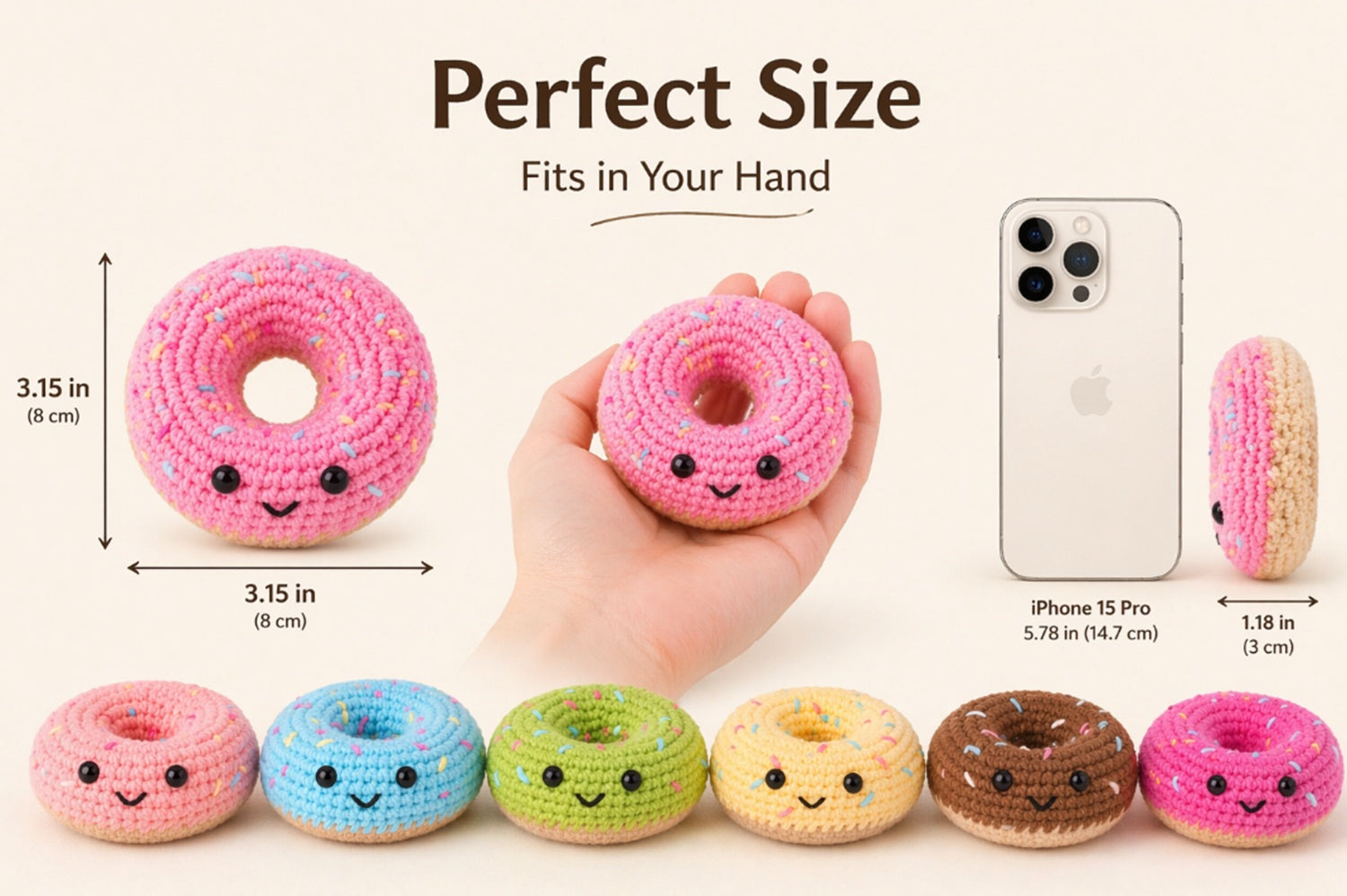 Donut Crochet Kit for Beginners, 6 Pack with Video Tutorial – TIKA