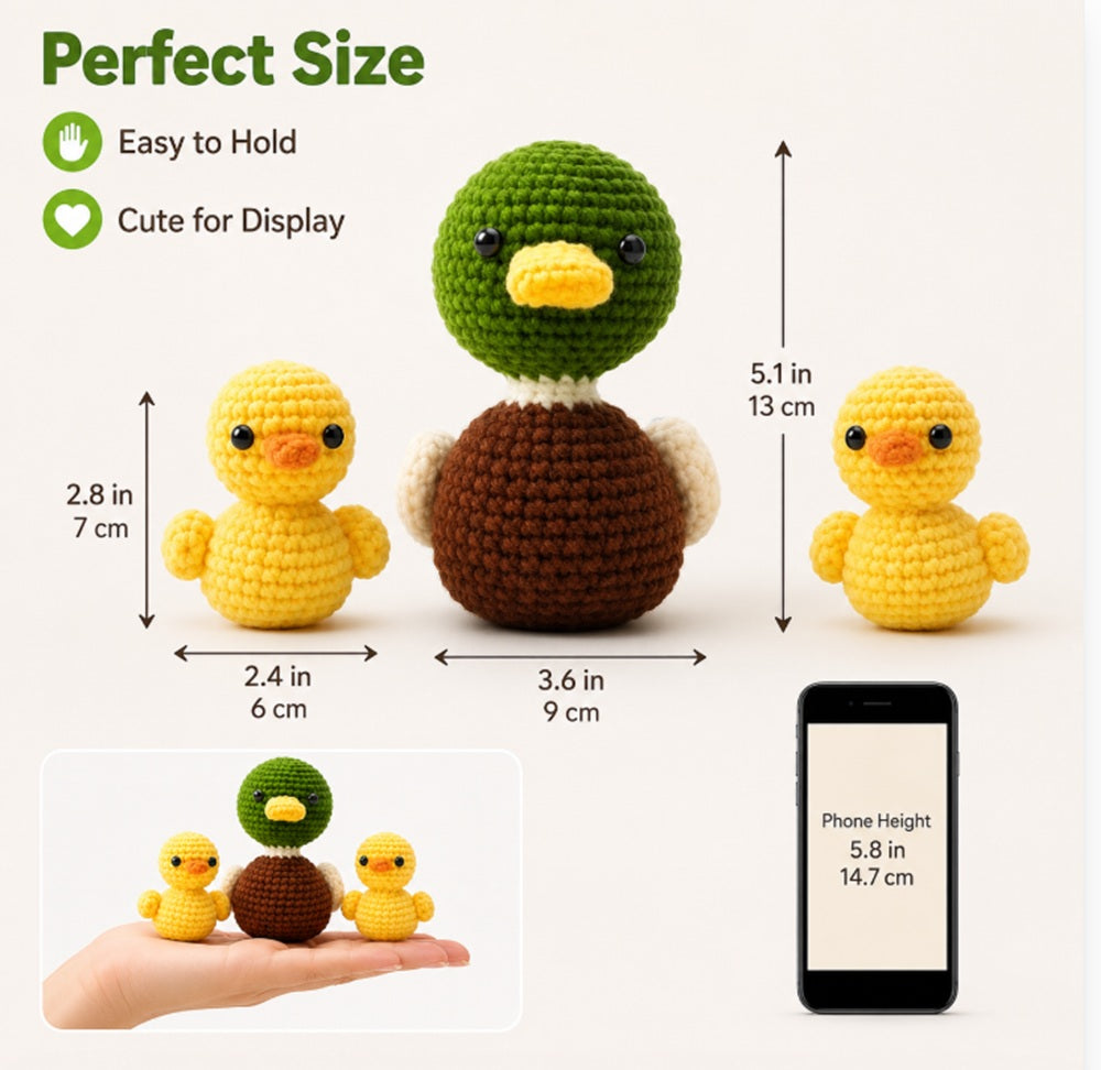 Duck Family Crochet Kit for Beginners with Video Tutorials – TIKA
