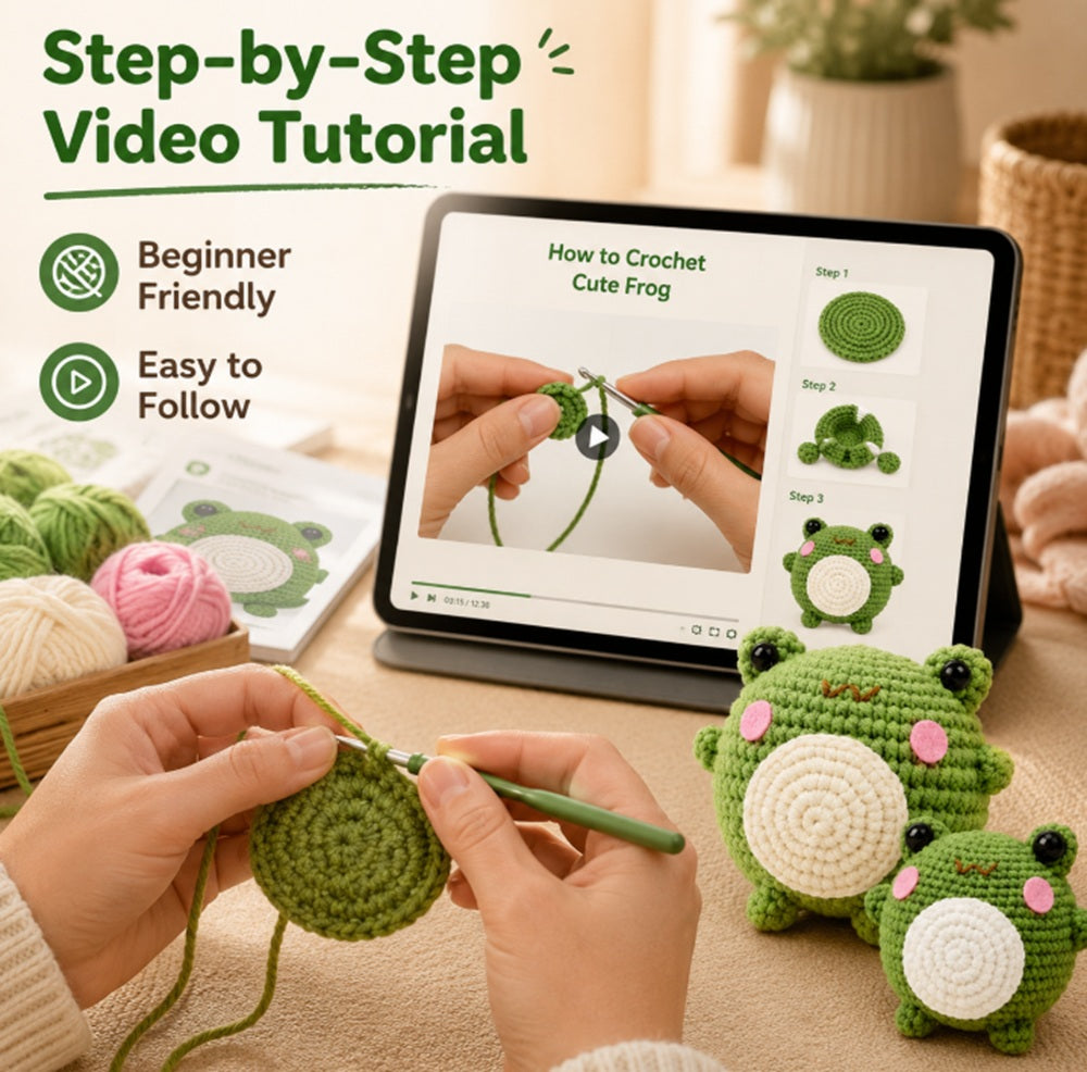Frog Crochet Kit for Beginners, 2 Pack with Video Tutorial – TIKA