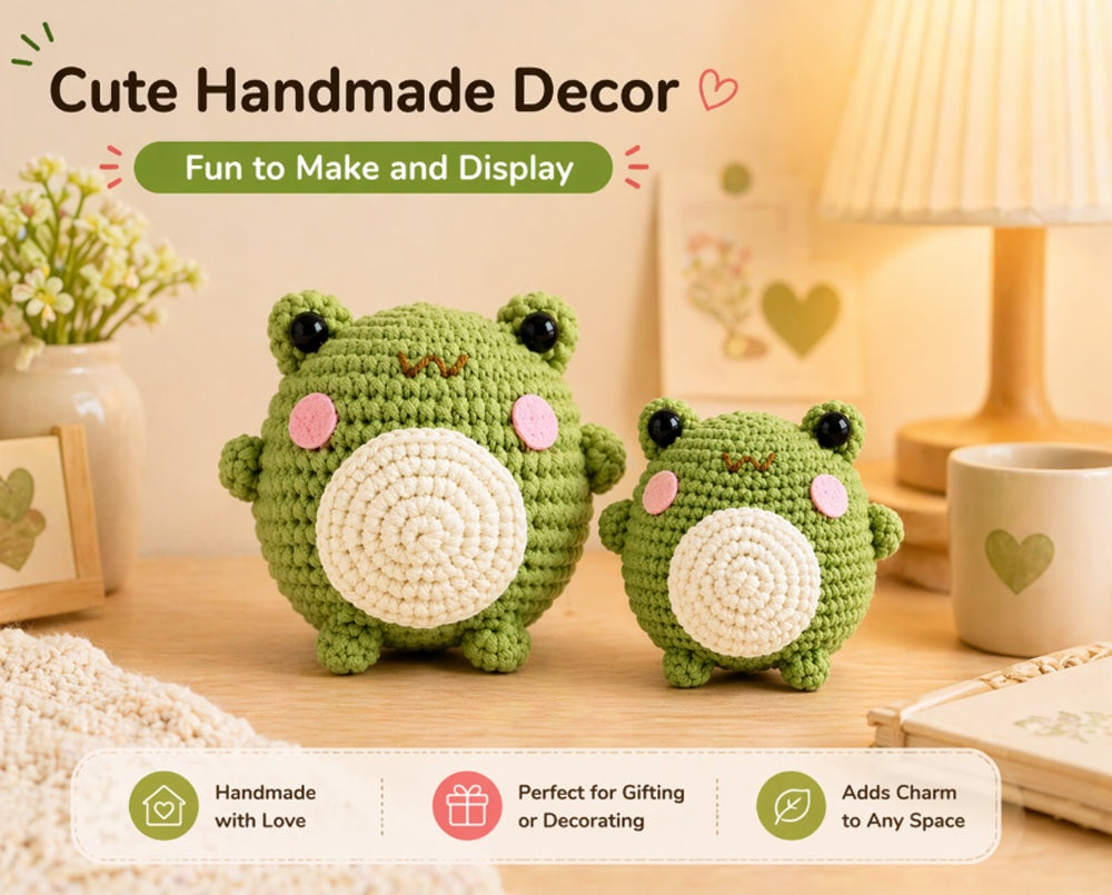 Frog Crochet Kit for Beginners, 2 Pack with Video Tutorial – TIKA