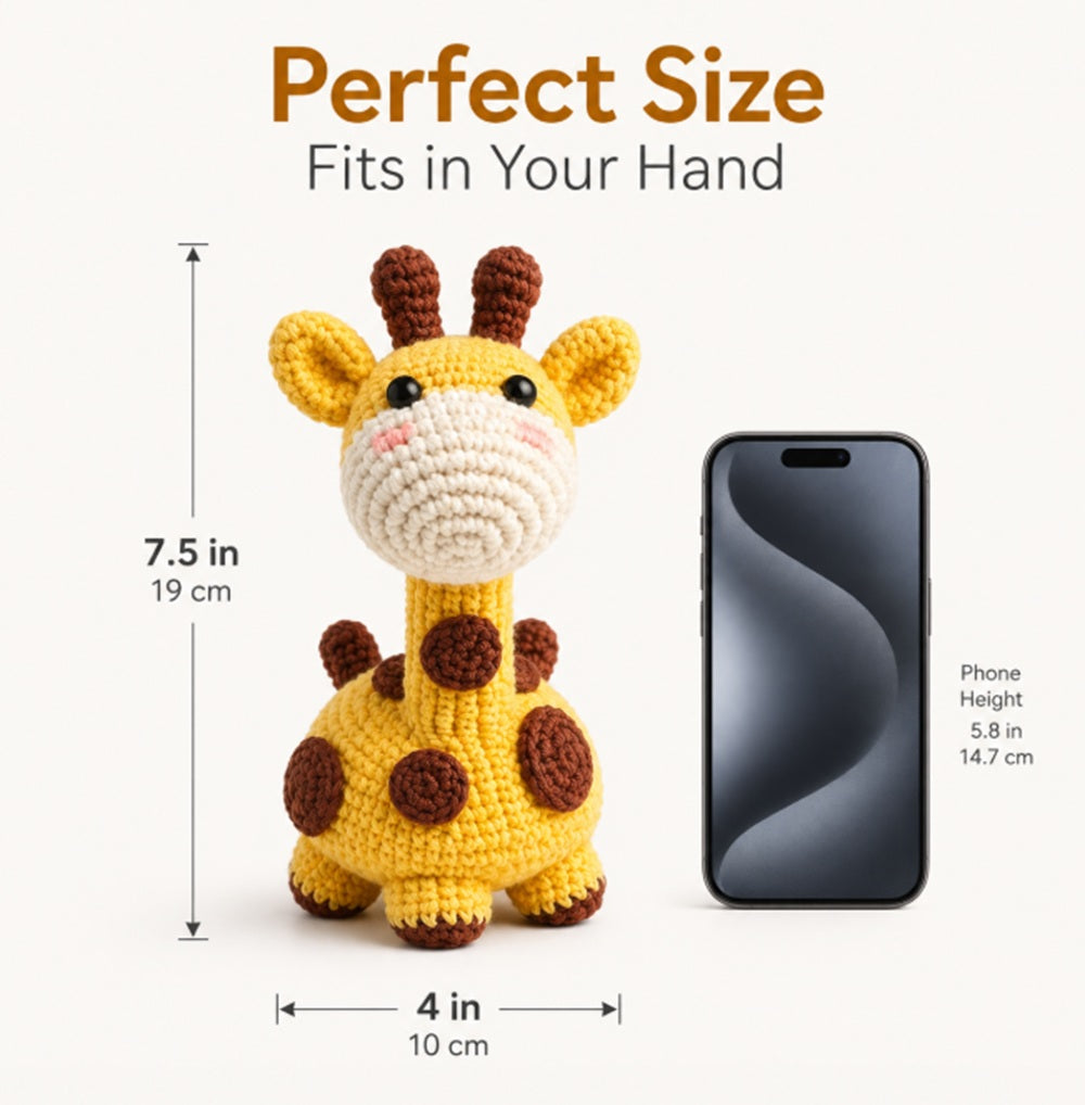 Giraffe Amigurumi Crochet Kit for Beginners with Video Tutorial – TIKA