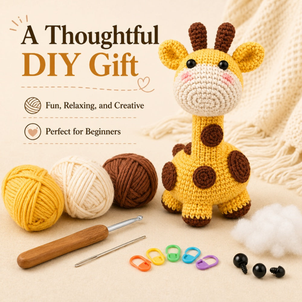 Giraffe Amigurumi Crochet Kit for Beginners with Video Tutorial – TIKA