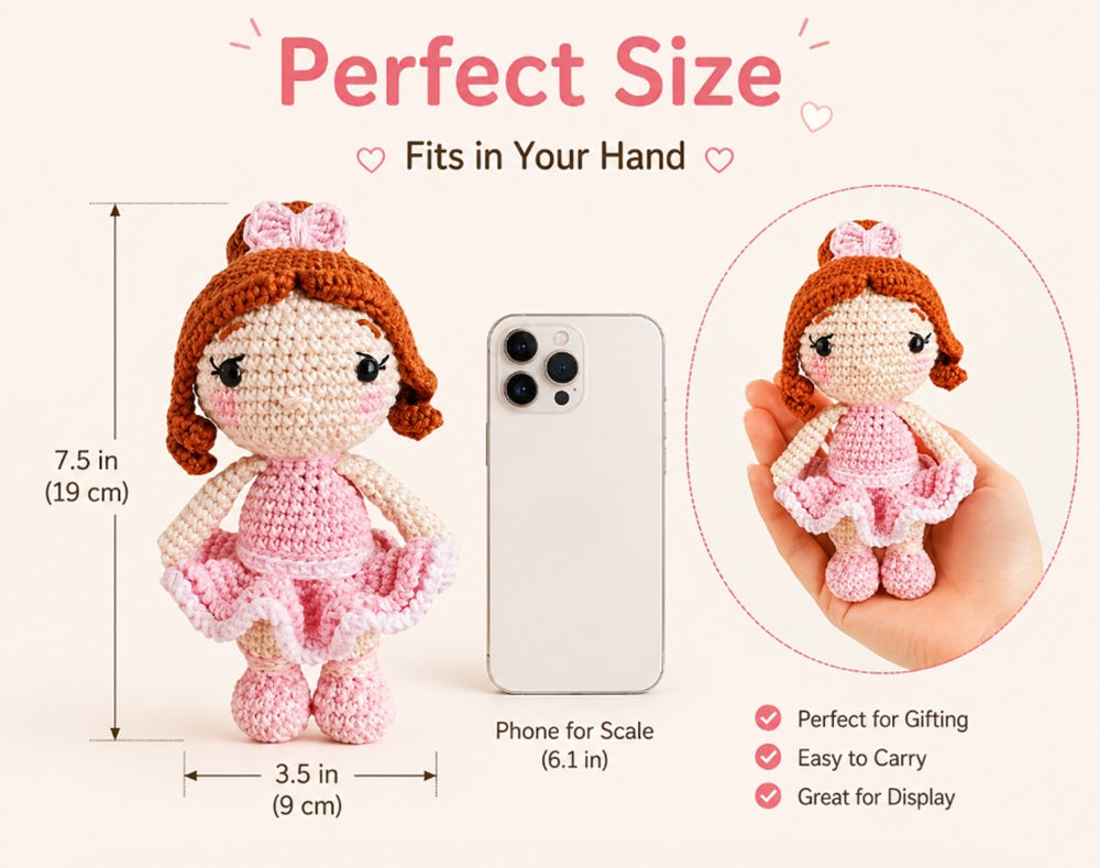 Ballerina Doll Crochet Kit for Beginners with Video Tutorial – TIKA