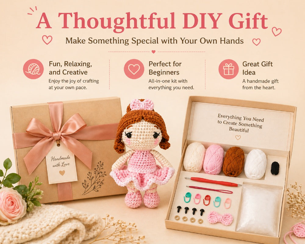 Ballerina Doll Crochet Kit for Beginners with Video Tutorial – TIKA