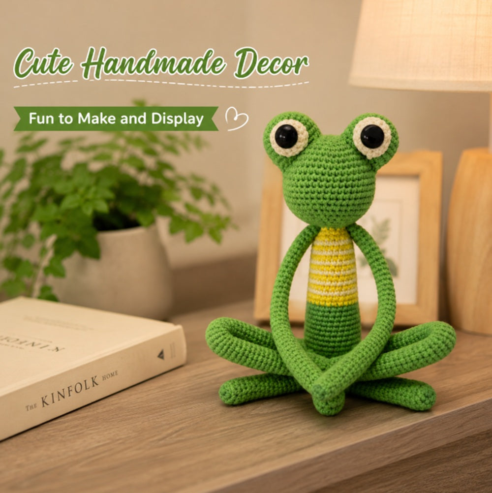 Long-Legged Frog Crochet Kit for Beginners with Video Tutorials – TIKA