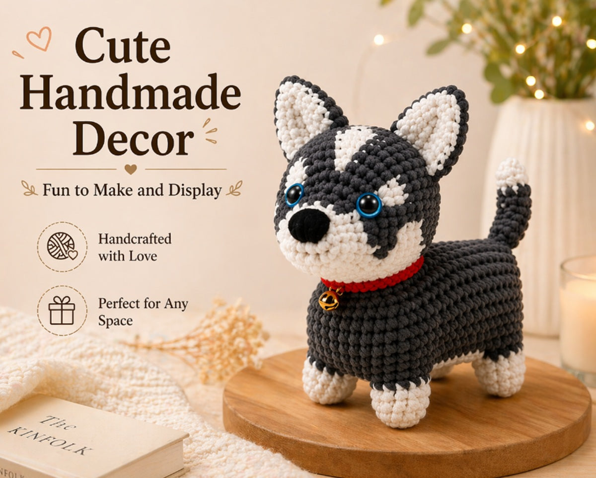 Husky Dog Crochet Kit for Beginners with Video Tutorial – TIKA