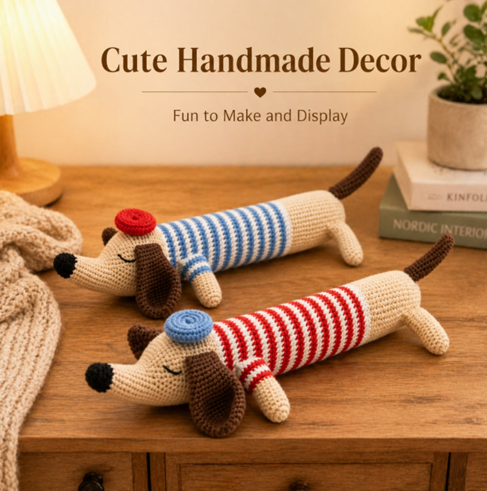 Dachshund Crochet Kit for Beginners, 2 Pack with Video Tutorial – TIKA