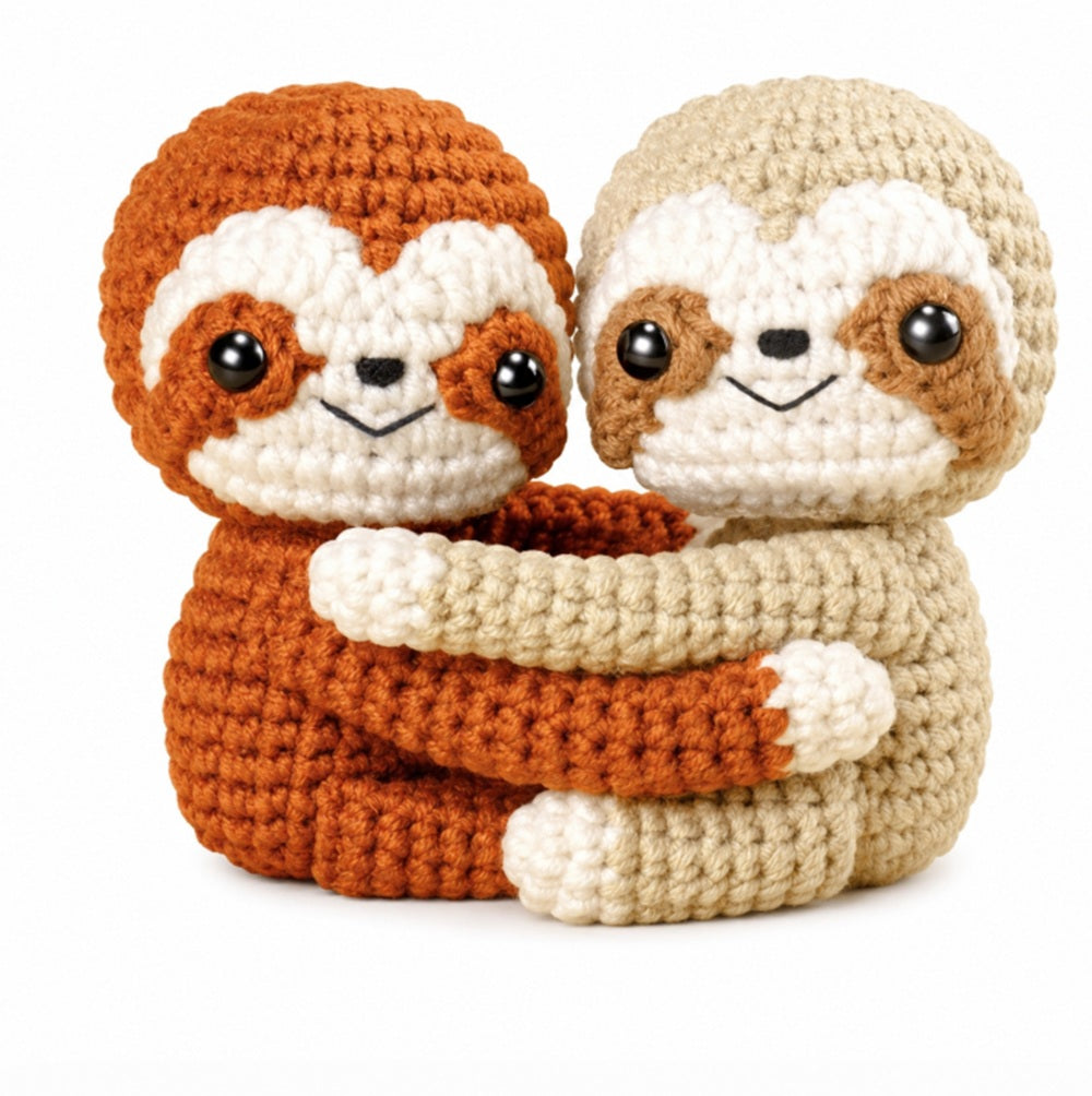 Hug Sloth Crochet Kit for Beginners, 2 Pack with Video Tutorial – TIKA