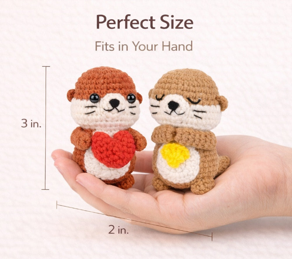 Otter Crochet Kit for Beginners, 2 Pack with Video Tutorial – TIKA