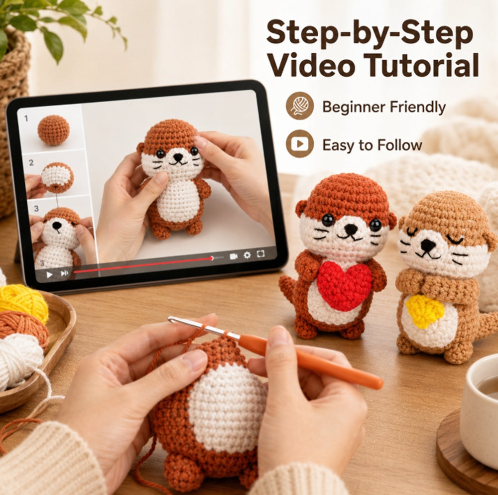 Otter Crochet Kit for Beginners, 2 Pack with Video Tutorial – TIKA