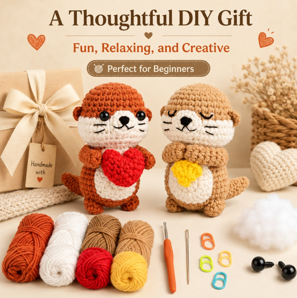 Otter Crochet Kit for Beginners, 2 Pack with Video Tutorial – TIKA