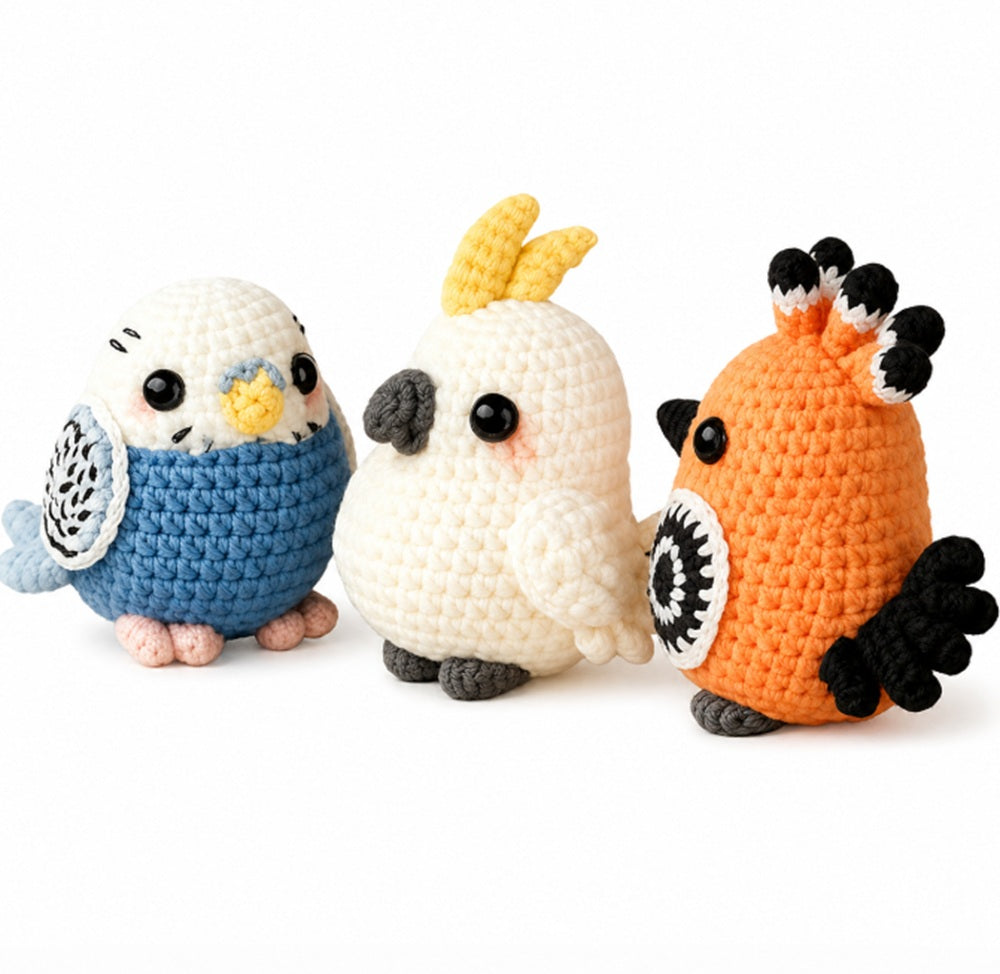 Parrot Crochet Kit for Beginners, 3 Pack with Video Tutorial – TIKA