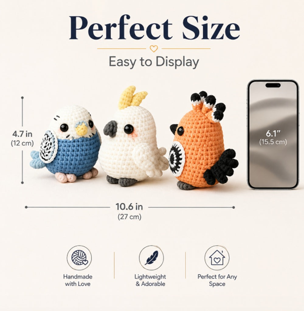Parrot Crochet Kit for Beginners, 3 Pack with Video Tutorial – TIKA